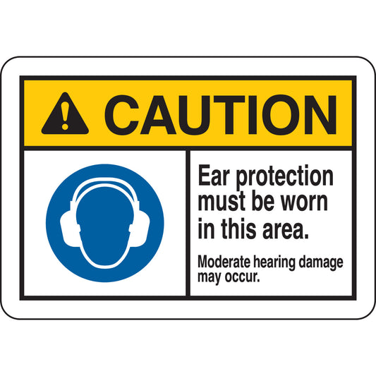B401 7X10 ANSI BLK,YEL,BLU/WHT EAR PROT