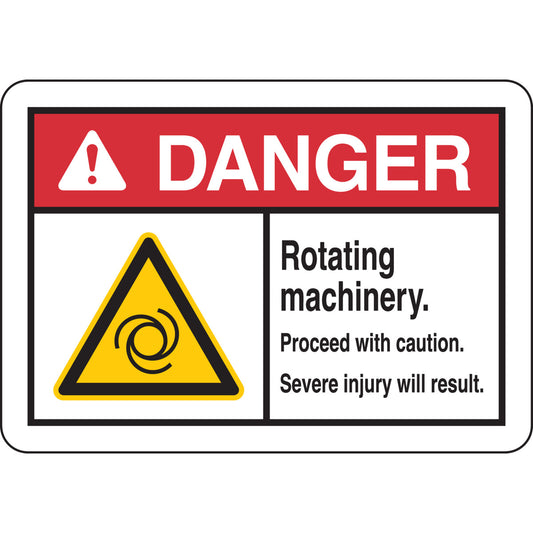 B401 7X10 ANSI RED,BLK,YEL/WHT ROTATING