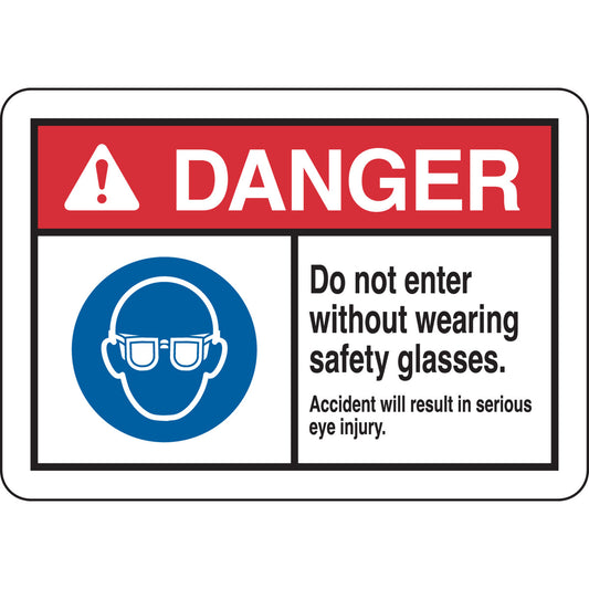 B401 7X10 ANSI RED,BLK,BLU/WHT SFTY GLAS
