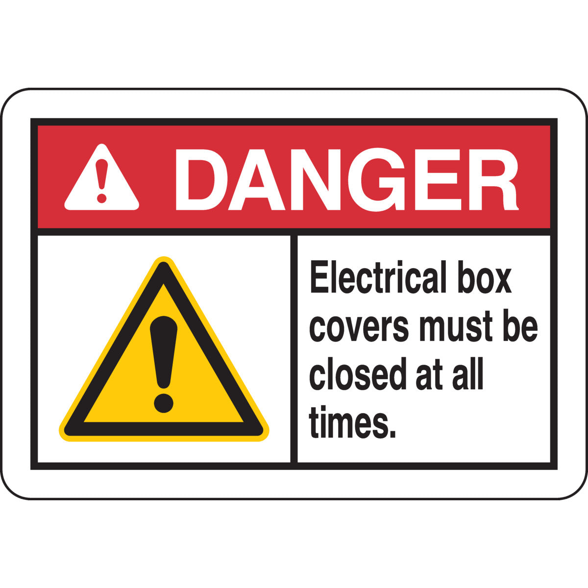 B401 7X10 ANSI BLK,YEL,RED/WHT ELCTRC BX