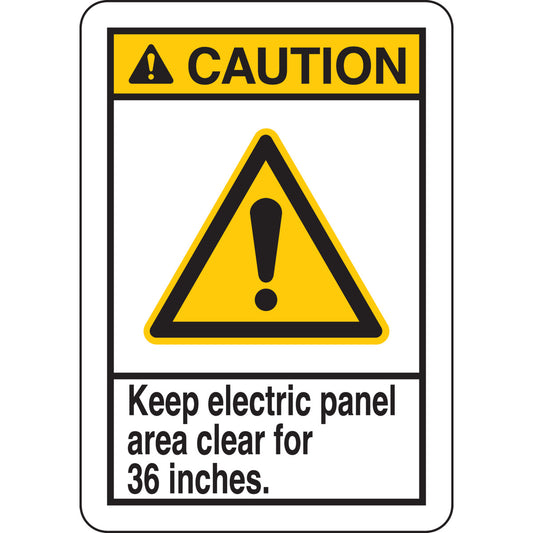 B401 10X7 ANSI BLK,YEL/WHT KEEP ELECTRIC