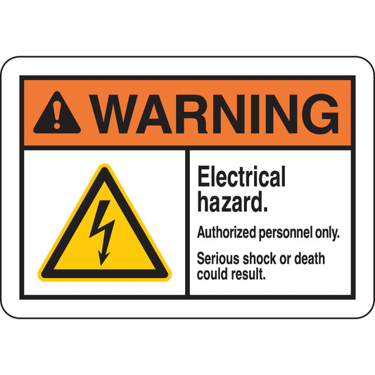 B401 10X14 ANSI ORN,YEL,BLK/WHT ELECTRCL