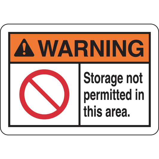 B401 7X10 ANSI BLK,ORN,RED/WHT STORAGE