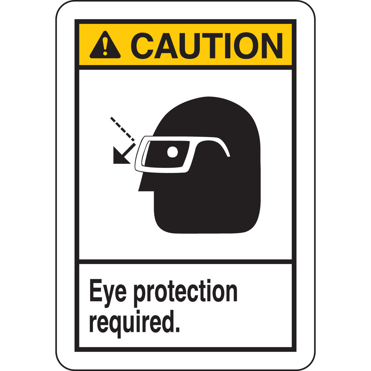 B401 10X7 ANSI BLK,YEL/WHT EYE PROTECT