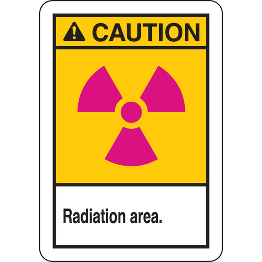 B401 10X7 ANSI BLK,MGN,YEL/WHT RADIATION