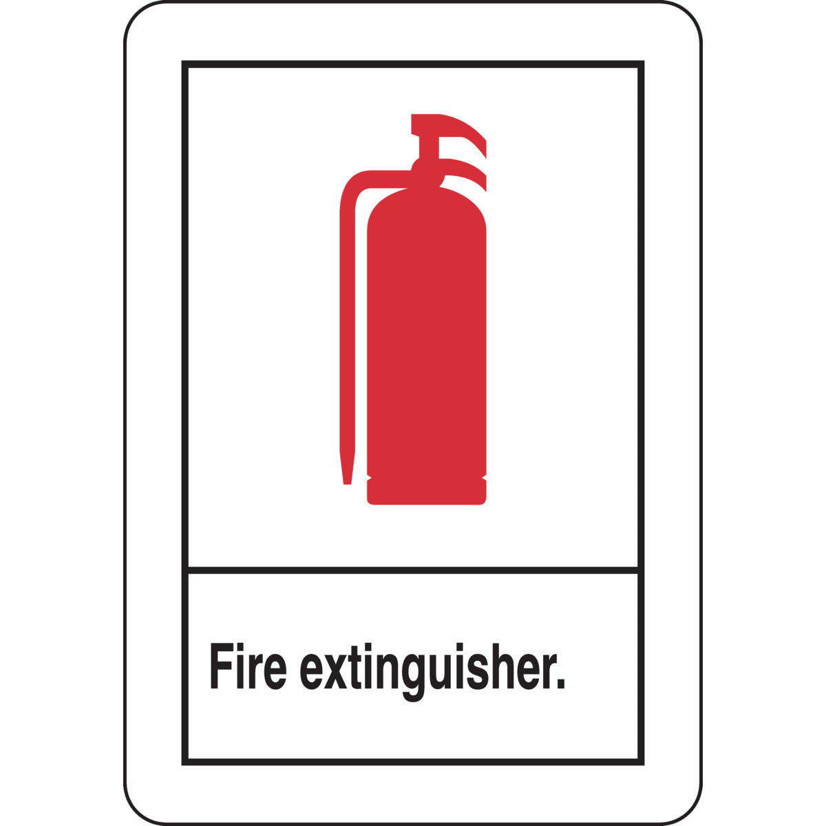 B302 10X7 ANSI BLK,RED/WHT FIRE EXTING