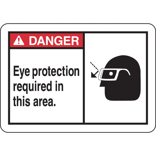 B401 7X10 ANSI BLK,RED/WHT EYE PROTECT