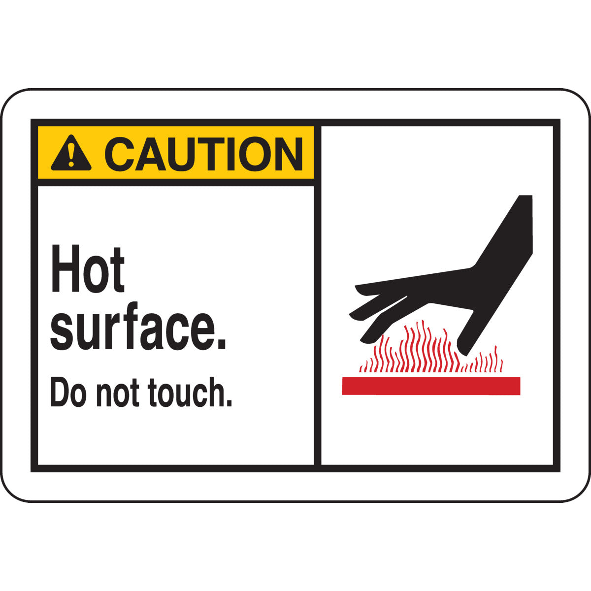 B401 7X10 ANSI BLK,RED,YEL/WHT HOT SURF