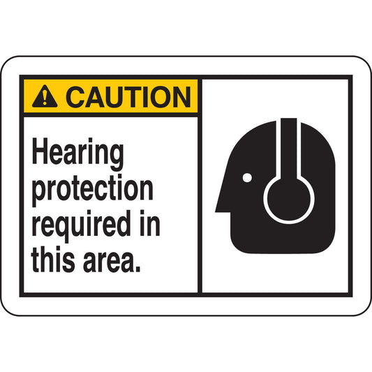 B401 7X10 ANSI BLK,YEL/WHT HEARING PROT