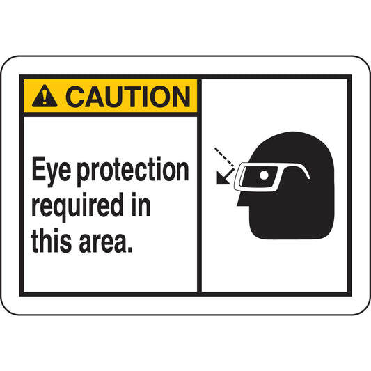 B401 7X10 ANSI BLK,YEL/WHT EYE PROTECT