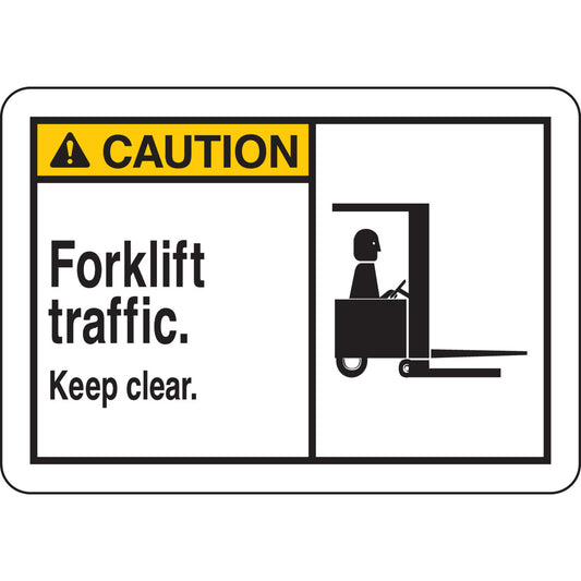 B401 7X10 ANSI BLK,YEL/WHT FORKLIFT