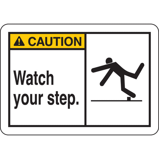 B401 7X10 ANSI BLK,YEL/WHT WATCH YOUR