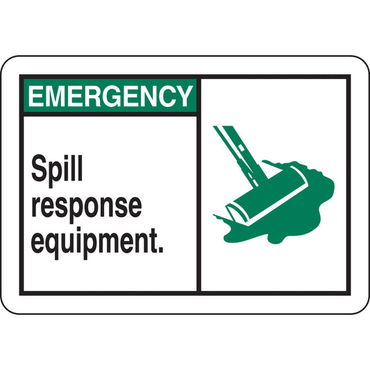 B401 7X10 ANSI BLK,GRN/WHT SPILL RESP