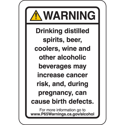 B401,10 X 7, ALCOHOL, PROP65