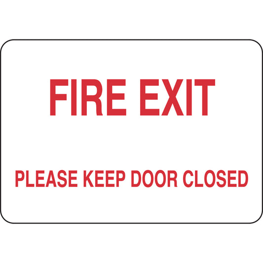 B302-10X14-WR-T-FIRE EXIT PLEASE KEEP D