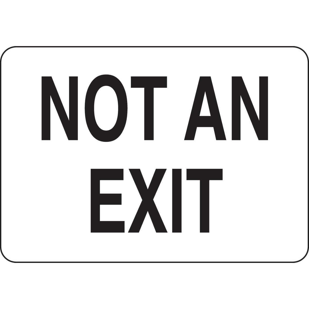 B302-10X14-WK-T-NOT AN EXIT