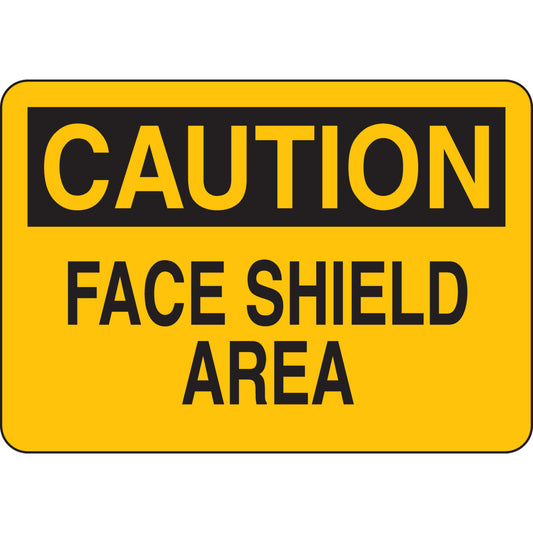 B401 7X10 BLK/YEL CAUTION FACE SHIELD