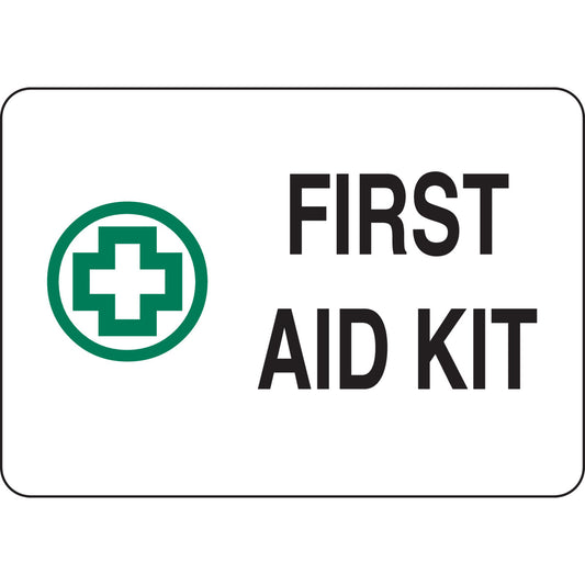 B401, 7H X10W, GRN/BLK/WHT, FIRST AID