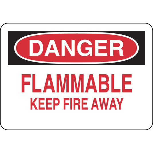B302-7X10-WR-O-DAN-FLAMMABLE KEEP FIRE