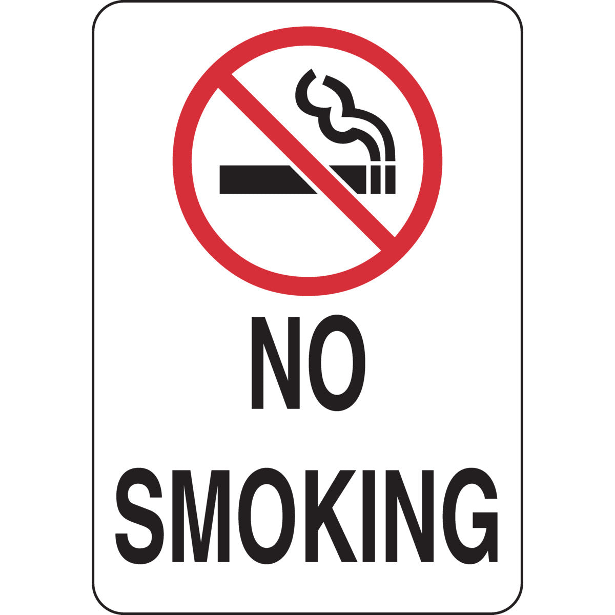 B401, 7H X10W, RED/BLK/WHT,NO SMOKING