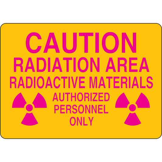 B302 7X10 MAG/YEL RADIATION & LASER SIGN