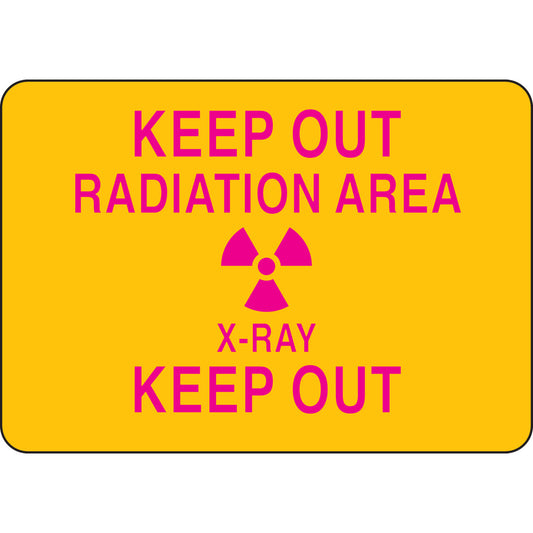 B302-7X10-YM-T-RADIATION & LASER SIGN