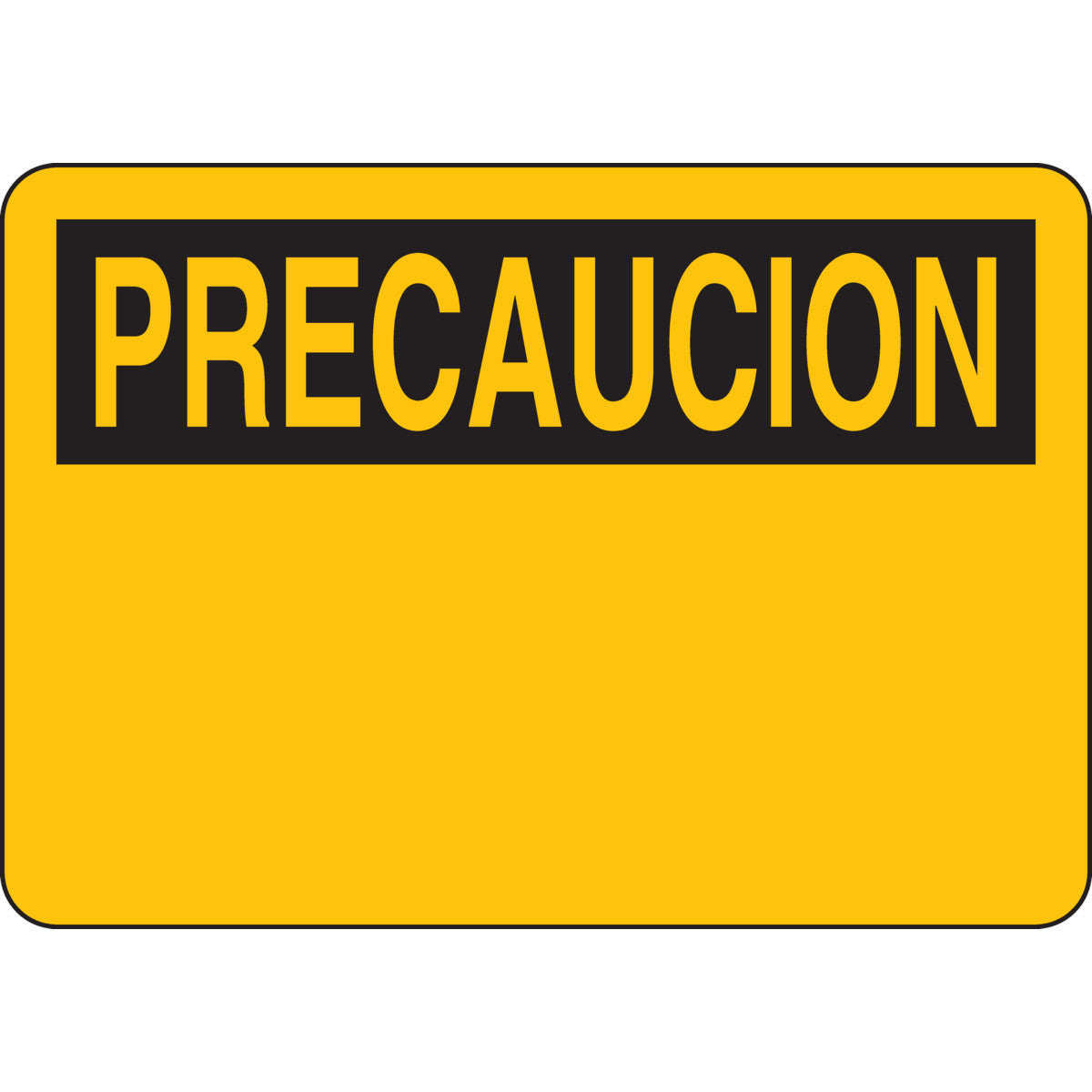B401 7X10 YEL/BLK PRECAUCION HEADER