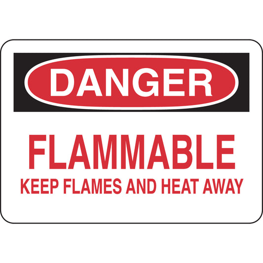 B302-7X10-WR-O-DAN-FLAMMABLE KEEP FLAME