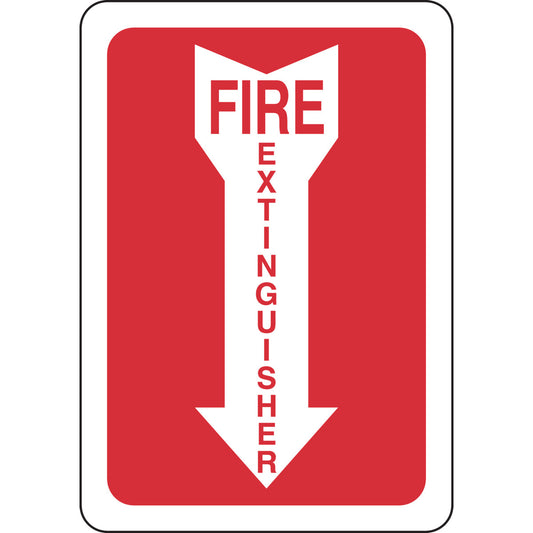 B401,10H X 7W, RED/WHT,FIRE EXTINGUISHER