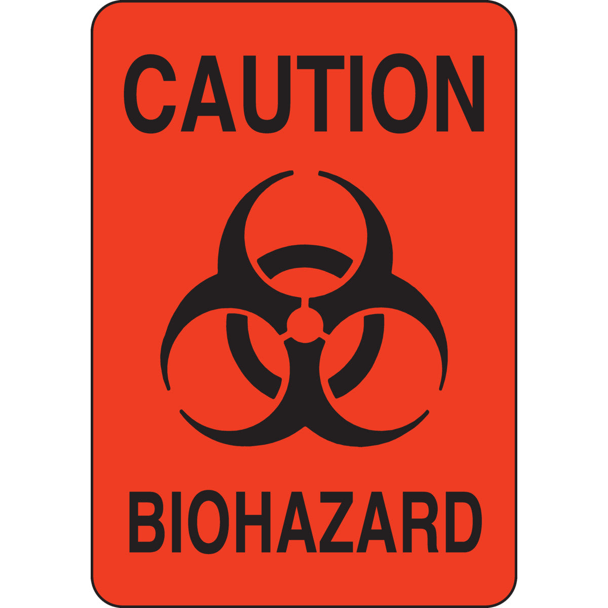B401 10X7 BLK/ORG BIOHAZARD