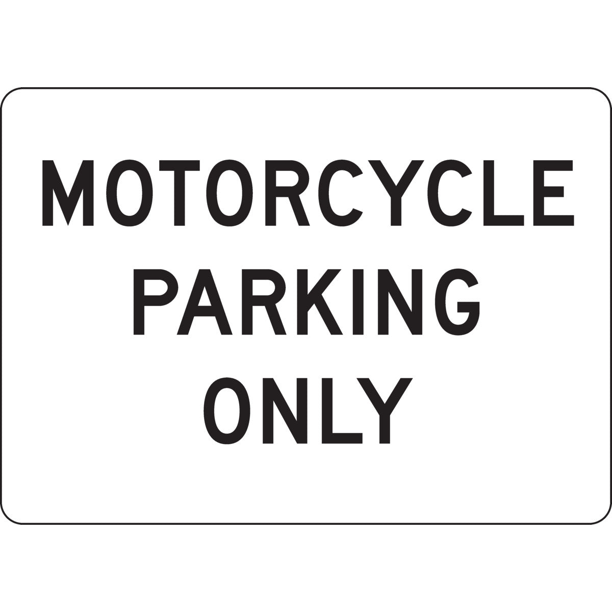 B555 10X14 BLK/WHT MOTORCYCLE PARKING