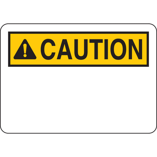 B401 10X14 BLK/YEL/WHT CAUTION (HEADER)