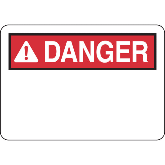 B401 7X10 RED/BLK/WHT DANGER (HEADER)