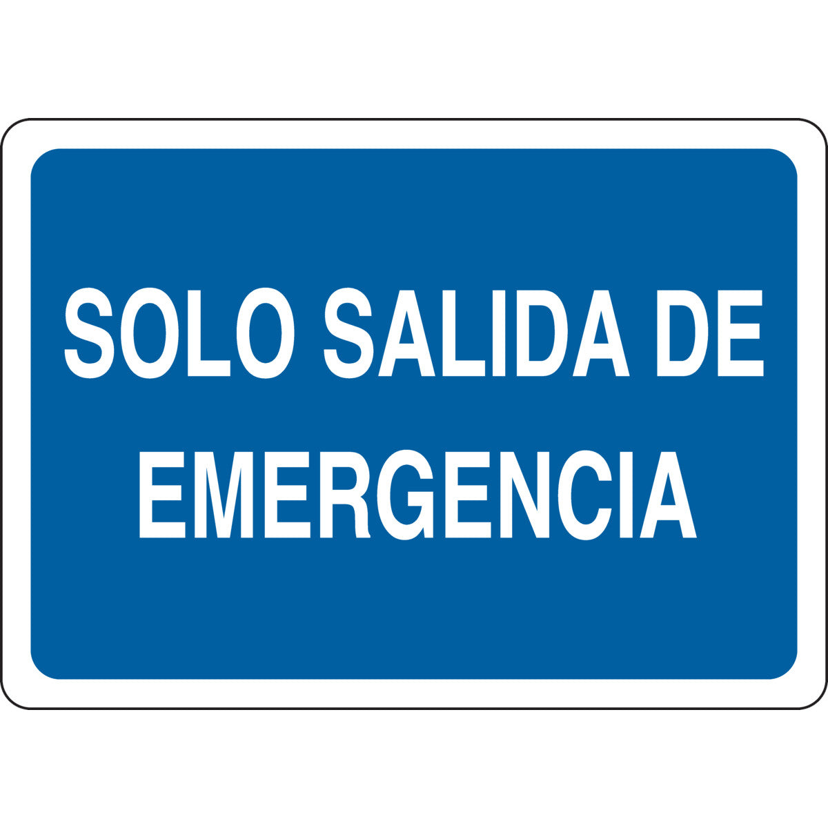 B302-10X14-WG-O-SPANISH/EMERGENCY EXIT