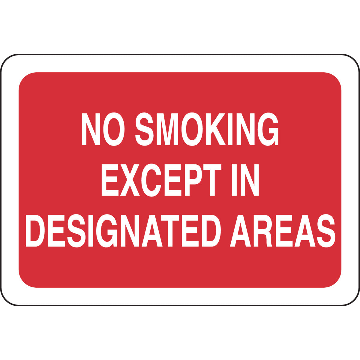 B302-10X14-RW-T-NO SMOKING EXCEPT IN