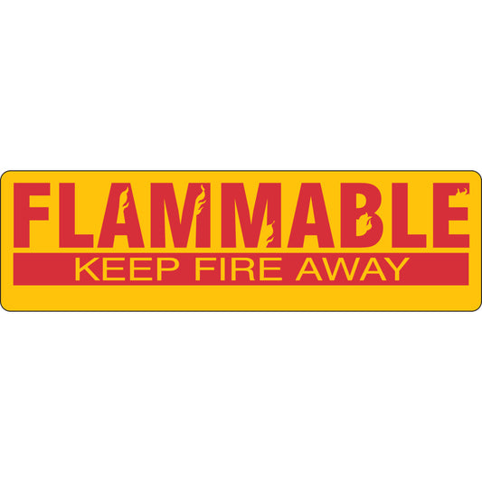 Cabinet Label 7x24 B302 KEEP FIRE AWAY