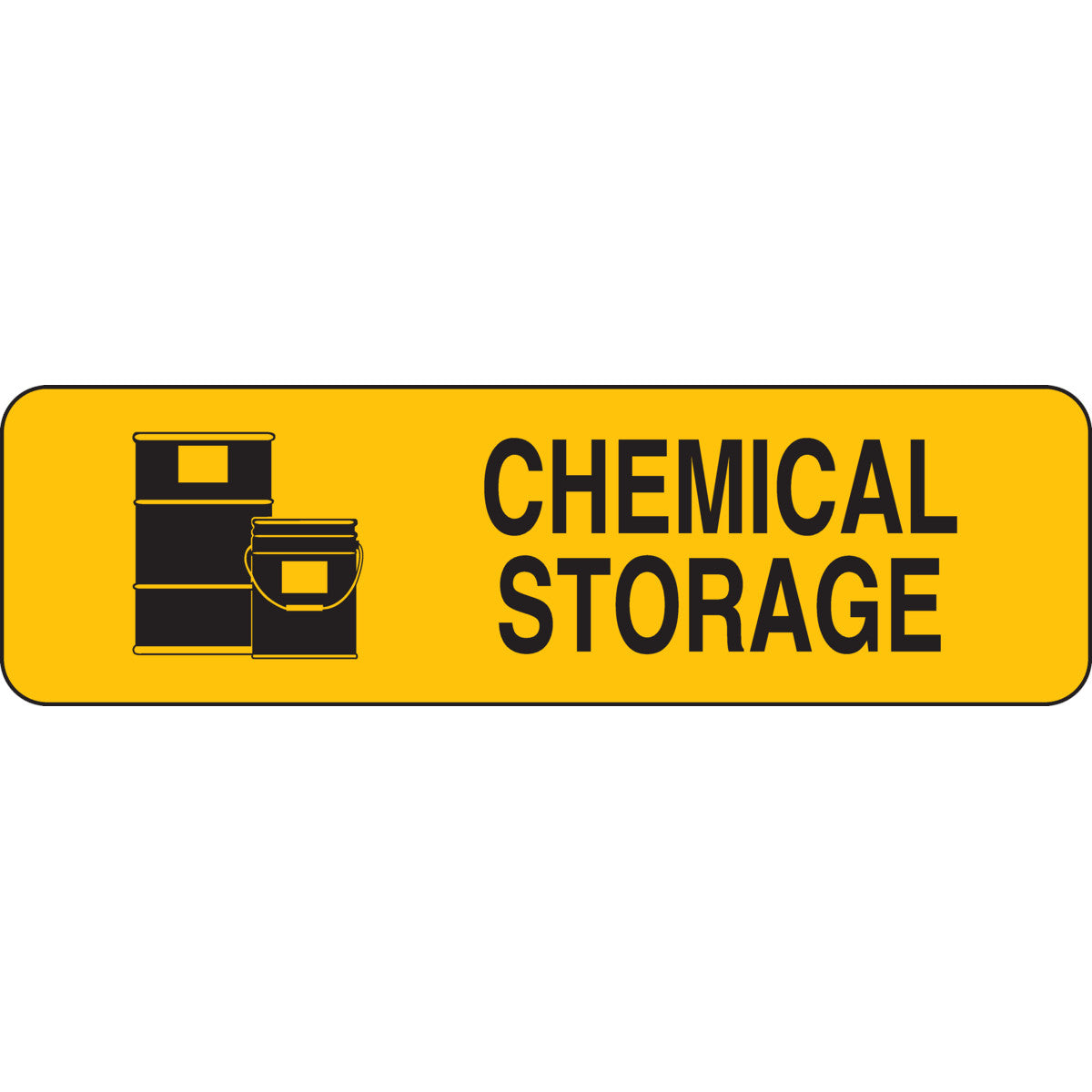 B302,BLK/YEL,3.5X12,CHEMICAL STORAGE