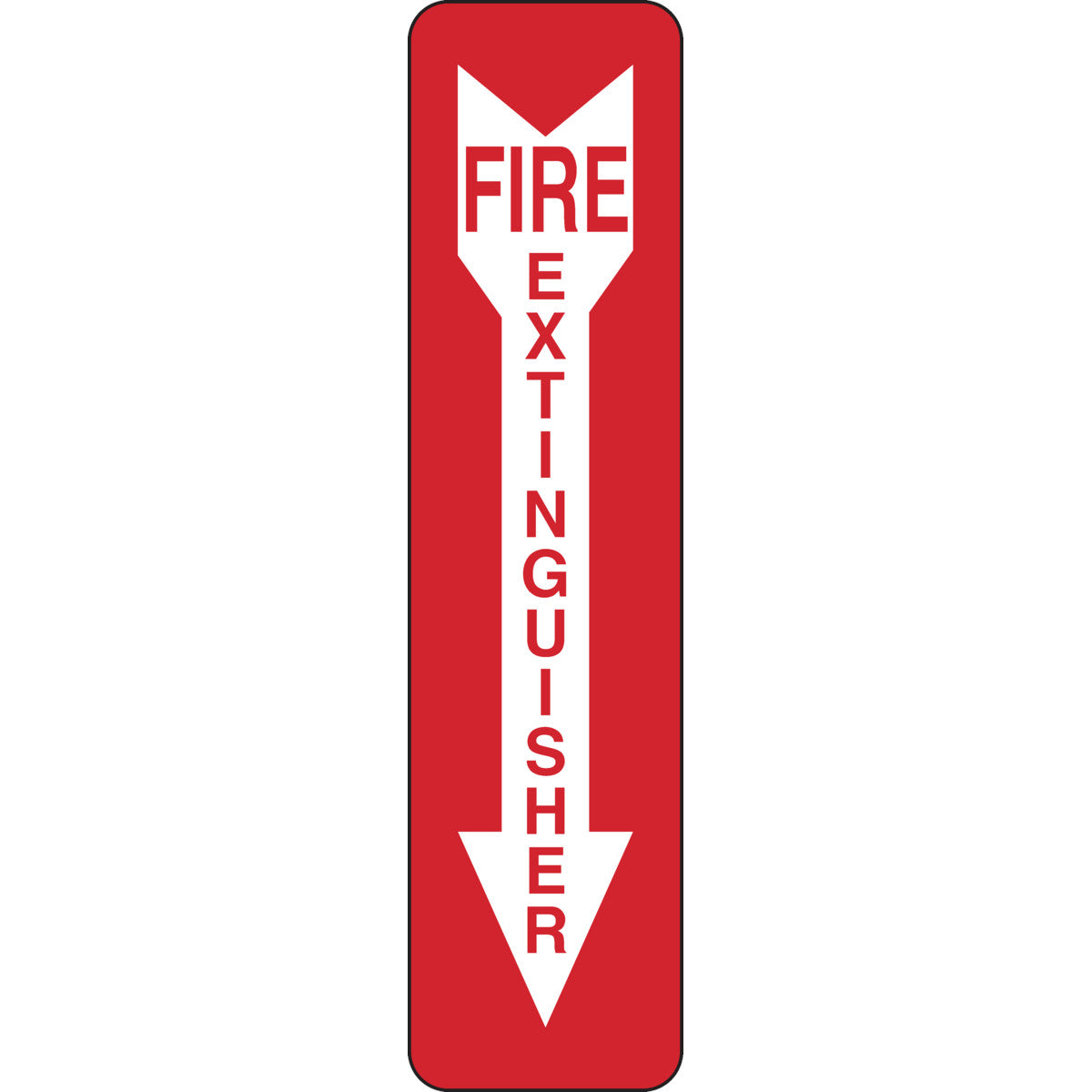 B302 14"X3.5" RED/WHT FIRE EXTING., EA