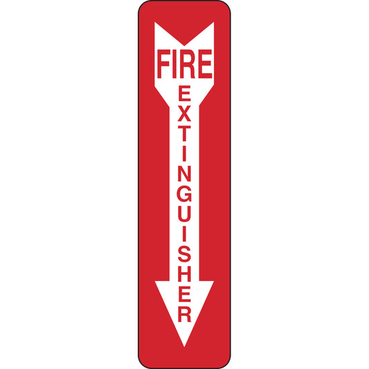B302 14"X3.5" RED/WHT FIRE EXTING., EA