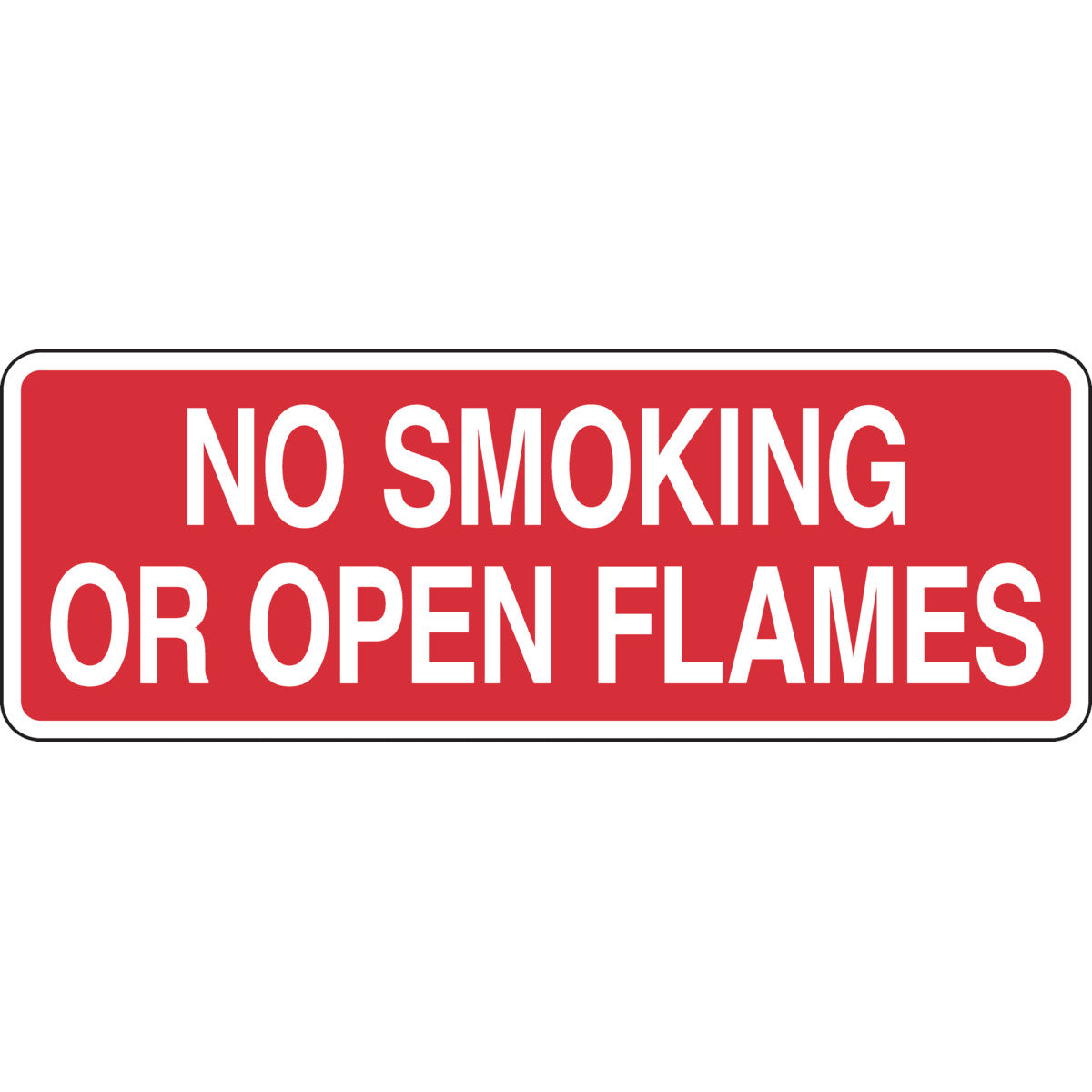 B302-5X14-RW-T-NO SMOKING OR OPEN FLAME