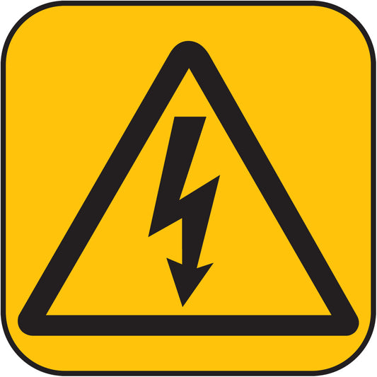ELECT HAZ SIGN LIGHTNING PICTO BLK YEL