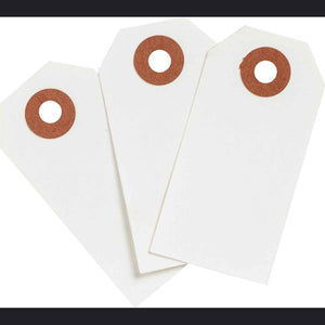 Blank Write-On Tags, 3.25" H x 1.625" W, Cardstock, White 1000/PK