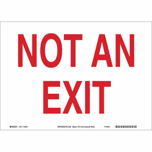 Not An Exit Sign, 10" H x 14" W x 0.004" D