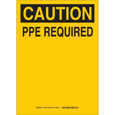 CAUTION PPE Required Sign, 14