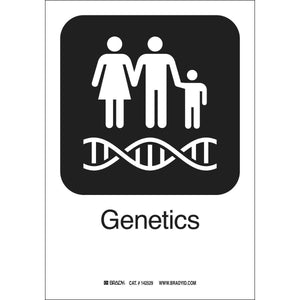 Genetics Sign, 10" H x 7" W x 0.006" D, Polyester