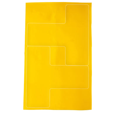 ToughStripe® Max Floor Marking Tape 3 in W x 8 in H Vinyl Yellow T-Shaped 20/PK