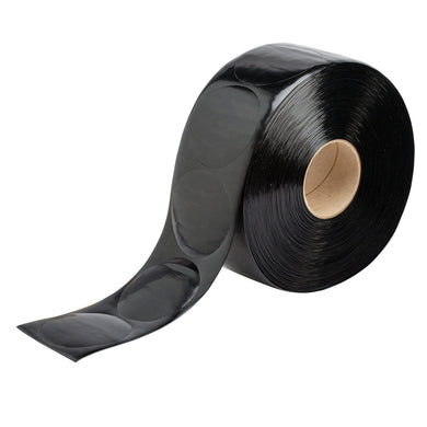 ToughStripe® Max Floor Marking Tape 3.5 in Dia Vinyl Black Dot-Shaped 350/RL