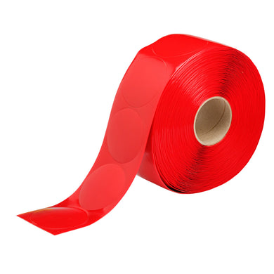 ToughStripe® Max Floor Marking Tape 3.5 in Dia Vinyl Red Dot-Shaped 350/RL