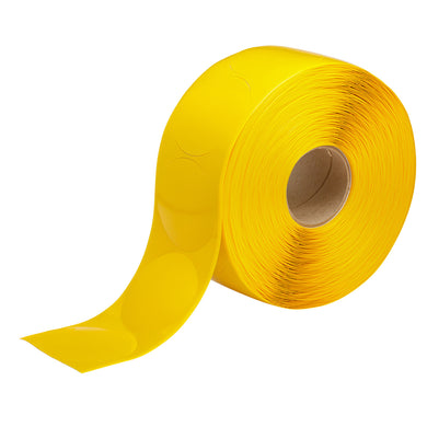 ToughStripe® Max Floor Marking Tape 3.5 in Dia Vinyl Yellow Dot-Shaped 350/RL