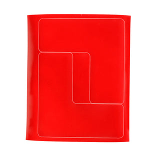 ToughStripe® Max Floor Marking Tape 4 in W x 10 in H Vinyl Red L-Shaped 20/PK